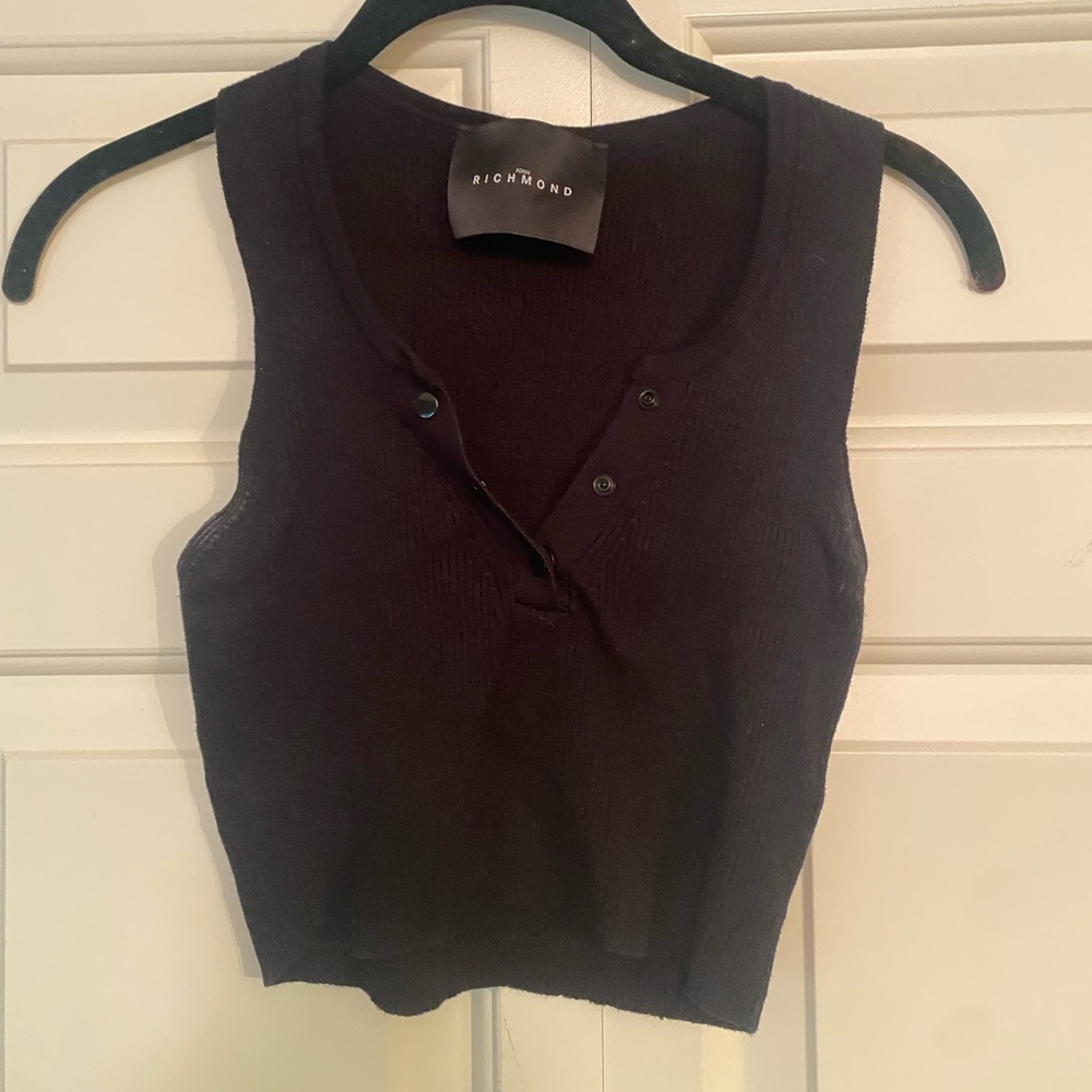 John Richmond knit tank crop top